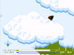 Falling to his death.